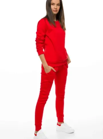 Spodnie dresowe damskie czerwone JS/CK01^Ozonee New
