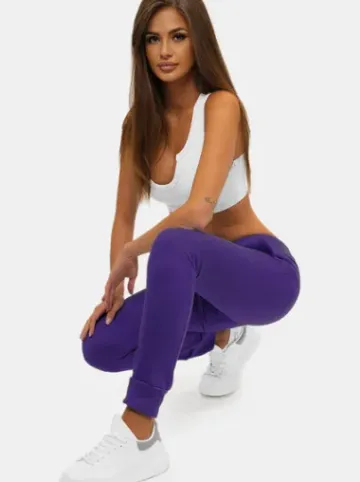 Spodnie dresowe damskie fioletowe JS/CK01/30Z^Ozonee Fashion