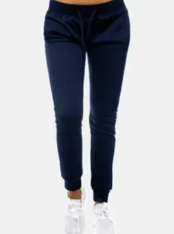 Spodnie dresowe damskie granatowe JS/CK01^Ozonee New