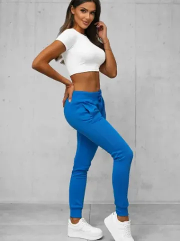 Spodnie dresowe damskie niebieskie JS/CK01Z^Ozonee Online
