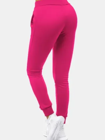 Spodnie dresowe damskie różowe JS/CK01^Ozonee Fashion