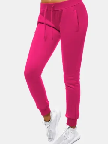 Spodnie dresowe damskie różowe JS/CK01^Ozonee Fashion