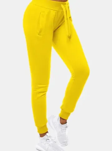 Spodnie dresowe damskie żółte JS/CK01^Ozonee Hot
