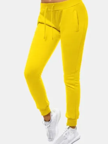 Spodnie dresowe damskie żółte JS/CK01^Ozonee Hot