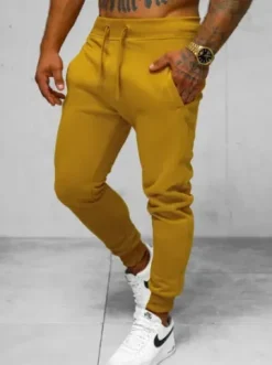 Spodnie dresowe męskie camelowe JS/XW01Z^Ozonee Fashion