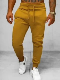 Spodnie dresowe męskie camelowe JS/XW01Z^Ozonee Fashion