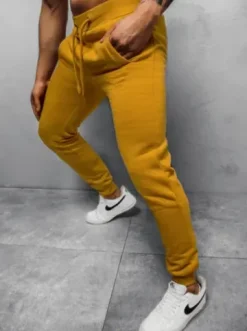Spodnie dresowe męskie camelowe JS/XW01Z^Ozonee New