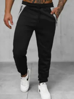 Spodnie dresowe męskie czarne JS/15K1813/3^Ozonee Hot