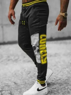 Spodnie dresowe męskie czarne JS/K10228Z^Ozonee Fashion