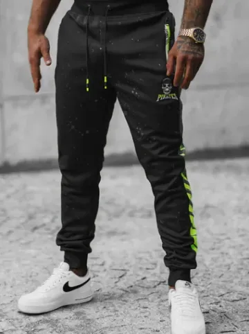 Spodnie dresowe męskie czarne JS/K10232Z^Ozonee Hot