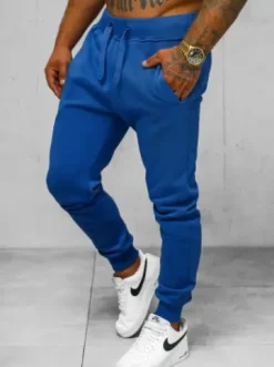 Spodnie dresowe męskie kobaltowe JS/XW01Z^Ozonee Fashion