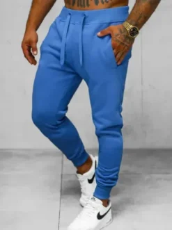 Spodnie dresowe męskie niebieskie JS/XW01Z^Ozonee Discount