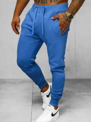 Spodnie dresowe męskie niebieskie JS/XW01Z^Ozonee Discount
