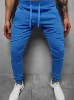Spodnie dresowe męskie niebieskie JS/XW01Z^Ozonee Fashion