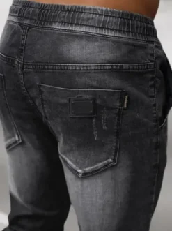 Spodnie jeansowe joggery męskie czarne NB/MP0135N^Ozonee New