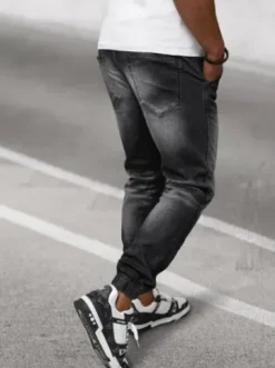 Spodnie jeansowe joggery męskie czarne NB/MP0115N^Ozonee Clearance