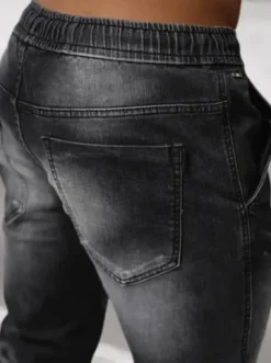 Spodnie jeansowe joggery męskie czarne NB/MP0115N^Ozonee Clearance