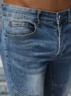 Spodnie jeansowe męskie ciemno-niebieskie NB/MP0082BS^Ozonee Hot