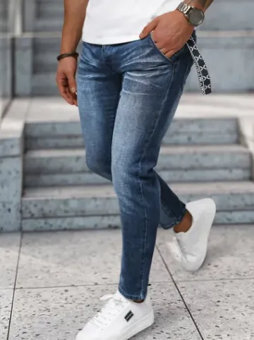 Spodnie jeansowe męskie ciemno-niebieskie NB/MP0091BS^Ozonee Hot