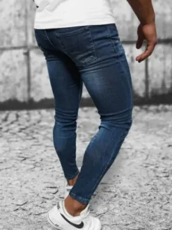 Spodnie jeansowe męskie ciemno-niebieskie NB/MP0015BS^Ozonee Fashion