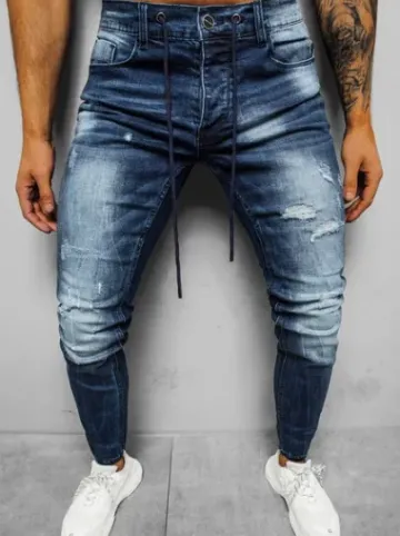 Spodnie jeansowe męskie ciemno-niebieskie NB/MP0005BS^Ozonee Online