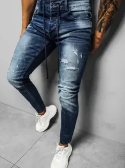 Spodnie jeansowe męskie ciemno-niebieskie NB/MP0005BS^Ozonee Online
