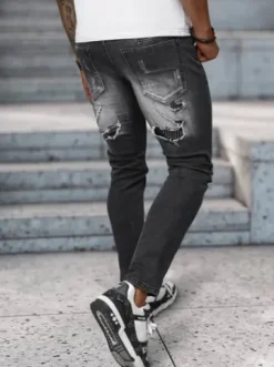 Spodnie jeansowe męskie czarne NB/MP0152N^Ozonee Fashion