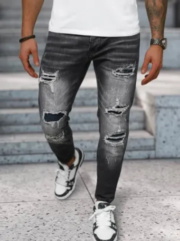 Spodnie jeansowe męskie czarne NB/MP0075N^Ozonee New