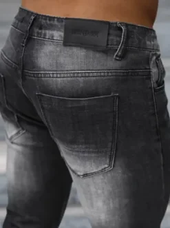 Spodnie jeansowe męskie czarne NB/MP0075N^Ozonee New