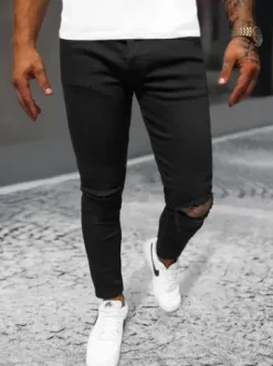 Spodnie jeansowe męskie czarne E/5391/02Z^Ozonee Discount