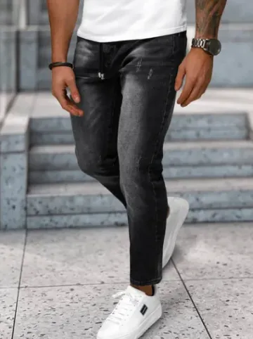 Spodnie jeansowe męskie czarne NB/MP0063/1N^Ozonee Discount