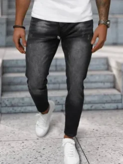 Spodnie jeansowe męskie czarne NB/MP0063/1N^Ozonee Discount