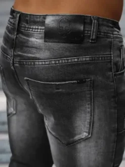 Spodnie jeansowe męskie czarne NB/MP0155N^Ozonee Fashion