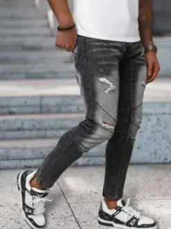 Spodnie jeansowe męskie czarne NB/MP0045N^Ozonee New