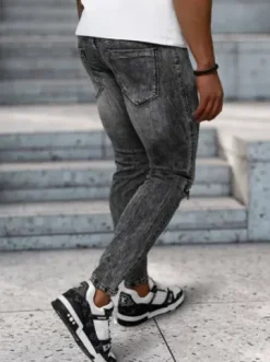 Spodnie jeansowe męskie czarne NB/MP0069N^Ozonee Hot