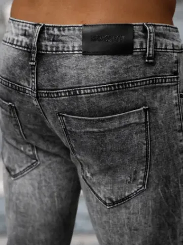 Spodnie jeansowe męskie czarne NB/MP0069N^Ozonee Hot