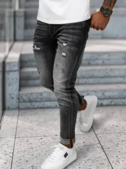 Spodnie jeansowe męskie czarne NB/MP0169G^Ozonee New
