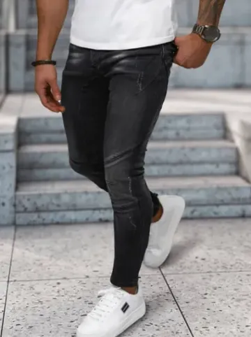 Spodnie jeansowe męskie czarne NB/MP0025NZ^Ozonee Hot