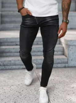 Spodnie jeansowe męskie czarne NB/MP0025NZ^Ozonee Hot