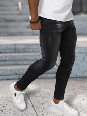 Spodnie jeansowe męskie czarne NB/MP0025NZ^Ozonee Hot