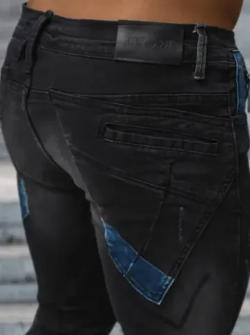 Spodnie jeansowe męskie czarne NB/MP0025NZ^Ozonee Hot