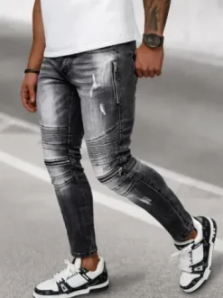 Spodnie jeansowe męskie czarne NB/MP0007N^Ozonee Online