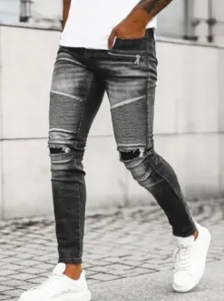 Spodnie jeansowe męskie czarne NB/MP0122N^Ozonee Clearance