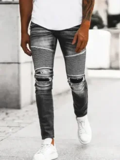 Spodnie jeansowe męskie czarne NB/MP0122N^Ozonee Clearance