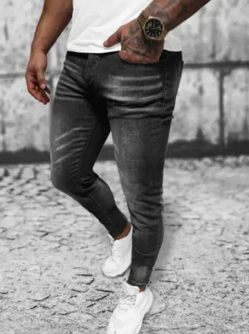Spodnie jeansowe męskie czarne NB/MP0199N^Ozonee Sale