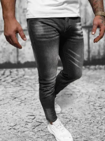 Spodnie jeansowe męskie czarne NB/MP0199N^Ozonee Sale