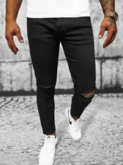 Spodnie jeansowe męskie czarne E/5391/02^Ozonee Sale