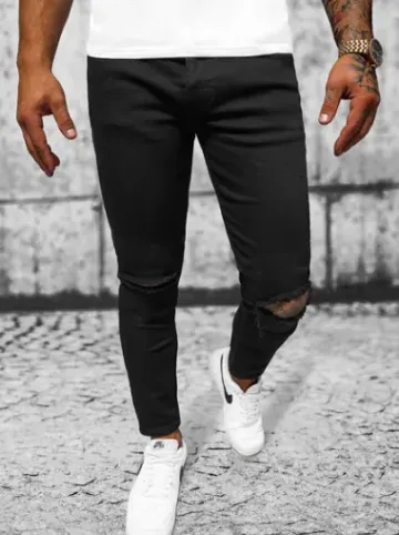 Spodnie jeansowe męskie czarne E/5391/02^Ozonee Sale