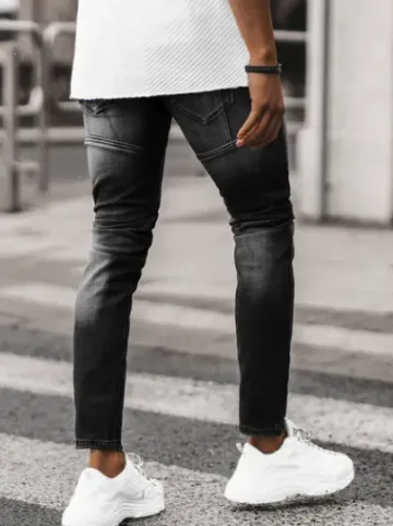 Spodnie jeansowe męskie czarne NB/MP0047NZ^Ozonee Fashion