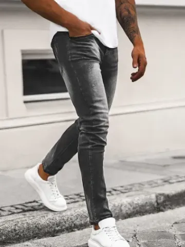 Spodnie jeansowe męskie czarne NB/MP0064N^Ozonee Clearance